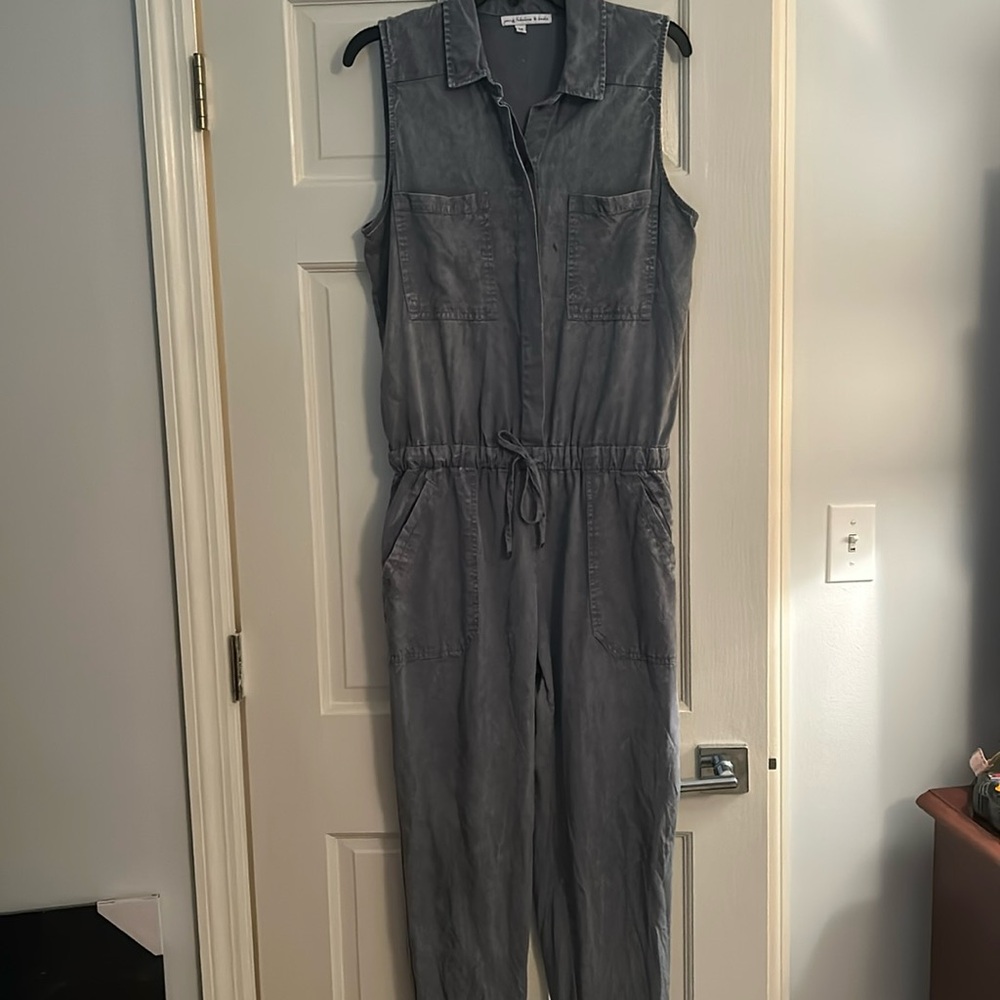 Young Fabulous & Broke Gray Jumpsuit Chic and Versatile